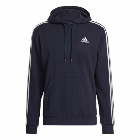 Sudadera con Capucha Hombre Adidas Essentials 3 Stripes Azul marino