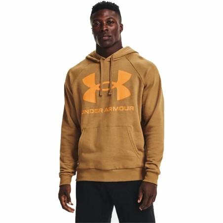 Sudadera con Capucha Hombre Under Armour Rival Big Logo Ocre