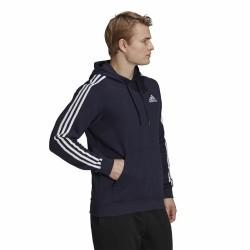 Sudadera con Capucha Hombre Adidas Essentials 3 Stripes Azul marino