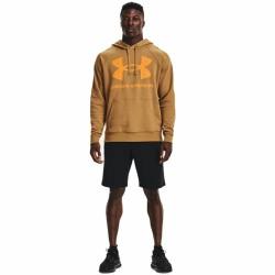 Sudadera con Capucha Hombre Under Armour Rival Big Logo Ocre