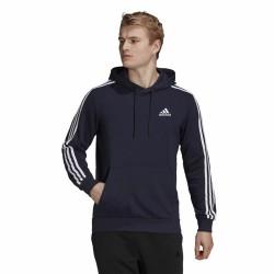 Sudadera con Capucha Hombre Adidas Essentials 3 Stripes Azul marino