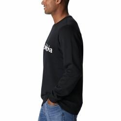 Sudadera sin Capucha Hombre Columbia Logo Fleece Crew Negro