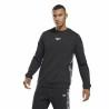 Sudadera sin Capucha Hombre Reebok RI Tape Crew Negro