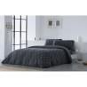 Funda Nórdica Naturals ELBA Gris oscuro Cama de 150 (240 x 220 cm)