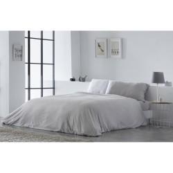 Funda Nórdica Naturals ELBA Gris claro Cama de 135 (220 x 220 cm)