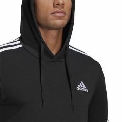 Sudadera con Capucha Hombre Adidas Essentials 3 Stripes Negro