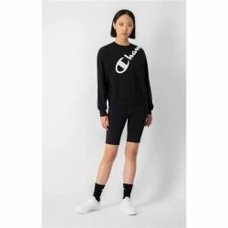 Sudadera sin Capucha Mujer Champion Diagonal Logo Negro