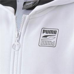 Chaqueta Deportiva para Niños Rebel Puma Block Full-Zip Hoodie  Blanco