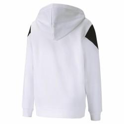 Chaqueta Deportiva para Niños Rebel Puma Block Full-Zip Hoodie  Blanco