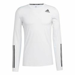 Camiseta de Manga Corta Hombre Adidas Techfit Fitted 3 Bandas Blanco