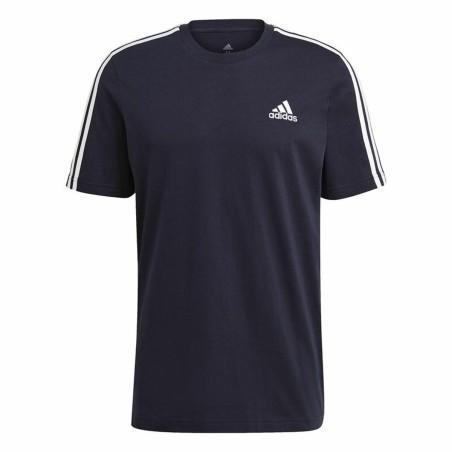 Camiseta de Manga Corta Hombre Essentials 3 bandas Adidas Legend Ink Azul Azul oscuro