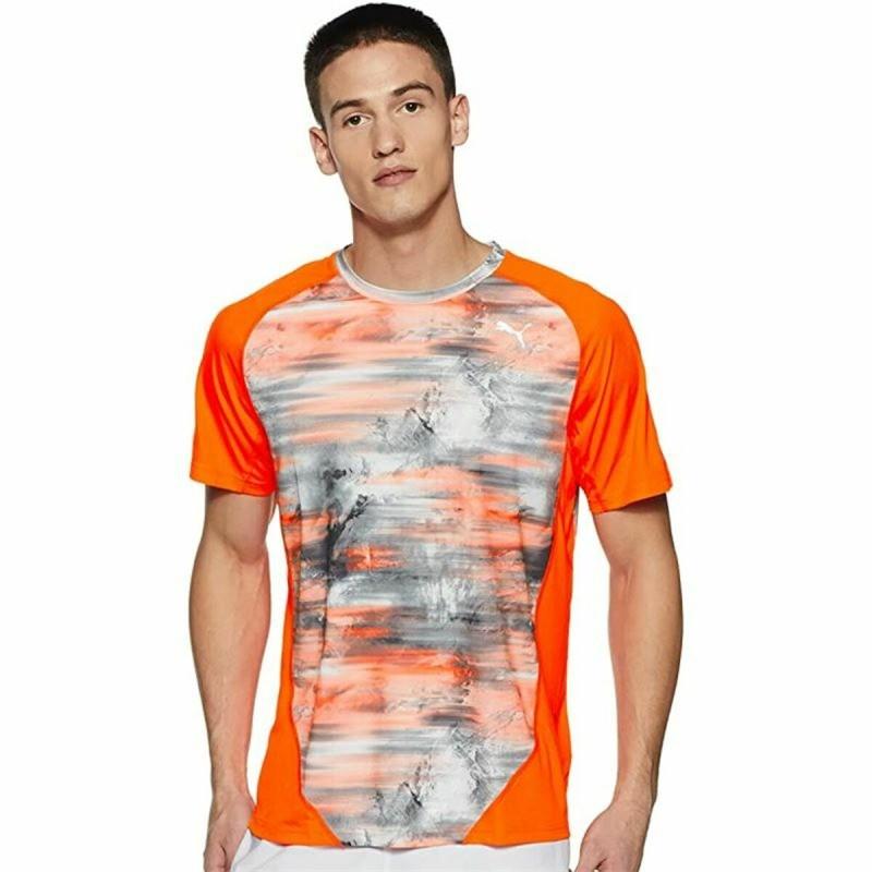 Camiseta de Manga Corta Hombre Graphic Tee Shocking Puma  Graphic Tee Shocking Naranja