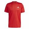 Camiseta de Manga Corta Hombre  Aeroready Designed To Move Adidas Designed To Move Rojo