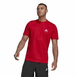 Camiseta de Manga Corta Hombre  Aeroready Designed To Move Adidas Designed To Move Rojo