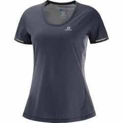 Camiseta de Manga Corta Mujer Salomon Agile Gris