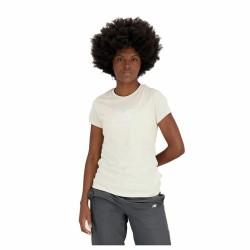 Camiseta de Manga Corta Mujer New Balance Essentials Beige