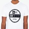 Camiseta de Manga Corta Hombre New Era  Essential Visor Sticker Blanco