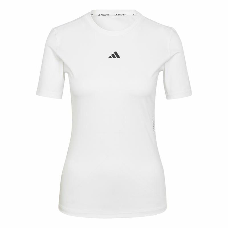 Camiseta de Manga Corta Mujer Adidas Techfit Training Blanco