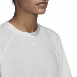 Camiseta de Manga Corta Mujer Adidas Aeroready Wrap-Back Blanco