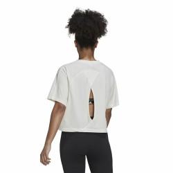 Camiseta de Manga Corta Mujer Adidas Aeroready Wrap-Back Blanco