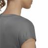 Camiseta de Manga Corta Mujer Adidas Gris oscuro