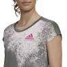 Camiseta de Manga Corta Mujer Adidas Gris oscuro