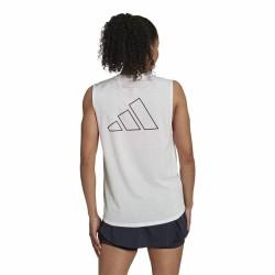 Camiseta para Mujer sin Mangas Adidas Muscle Run Icons Blanco