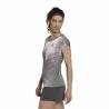 Camiseta de Manga Corta Mujer Adidas Gris oscuro