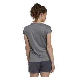 Camiseta de Manga Corta Mujer Adidas Gris oscuro