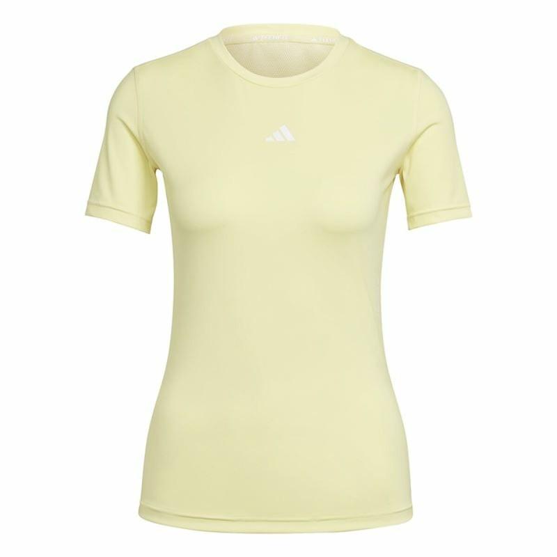 Camiseta de Manga Corta Mujer Adidas Techfit Training Amarillo