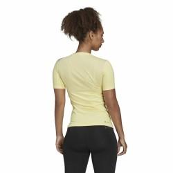 Camiseta de Manga Corta Mujer Adidas Techfit Training Amarillo