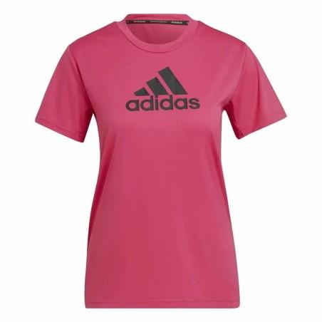 Camiseta de Manga Corta Mujer Adidas Designed 2 Move Logo Fucsia