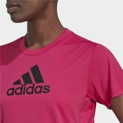 Camiseta de Manga Corta Mujer Adidas Designed 2 Move Logo Fucsia