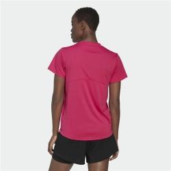 Camiseta de Manga Corta Mujer Adidas Designed 2 Move Logo Fucsia