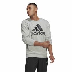 Sudadera sin Capucha Hombre Adidas Essential Big Logo Gris