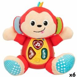 Peluche con Sonido Winfun Mono 18 x 20,5 x 12,5 cm (6 Unidades)