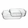 Set de Fuentes para Horno 1690037 Transparente Cristal 1 L (2 Unidades)