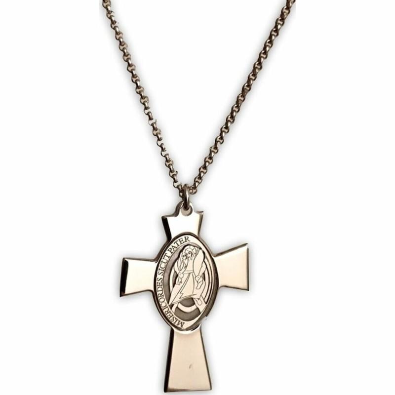 Collar Unisex Amen CROCE GESU MADRE PERLA