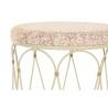 Mesa auxiliar DKD Home Decor Natural Metal Crema Ratán (35 x 35 x 49 cm)