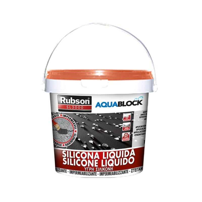 Silicona Rubson aquablock 1 kg Color teja