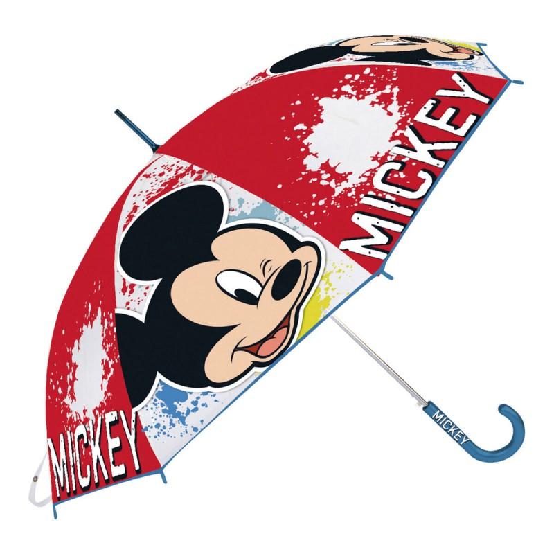 Paraguas Mickey Mouse Happy smiles Rojo Azul (Ø 80 cm)