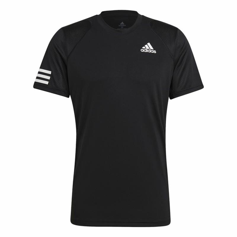 Camiseta de Manga Corta Hombre Adidas Club Tennis 3 Stripes Negro