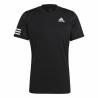 Camiseta de Manga Corta Hombre Adidas Club Tennis 3 Stripes Negro