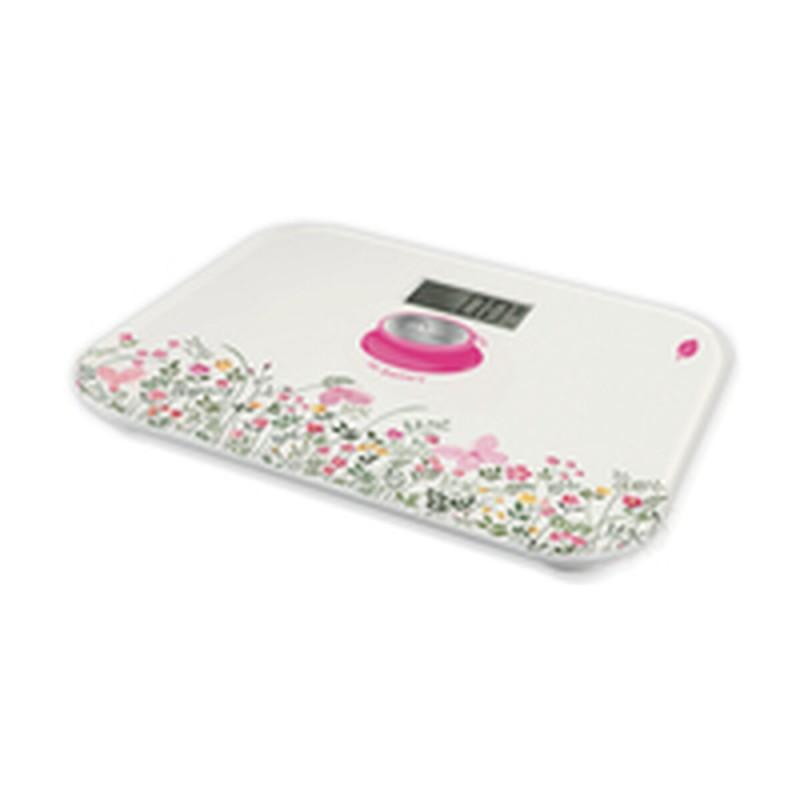 Báscula Digital de Baño Little Balance Kinetic Classic Floral Multicolor Cristal Templado 180 kg