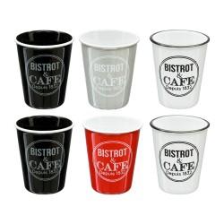 Juego de 6 Tazas de Café 5five Bistrot (110 ml)