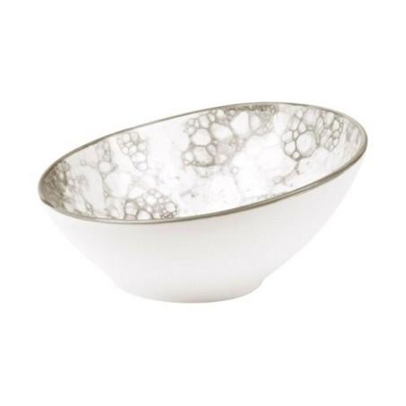 Cuenco Porcelana Blanco/Marrón (35 cl) (ø 16 x 7 cm)