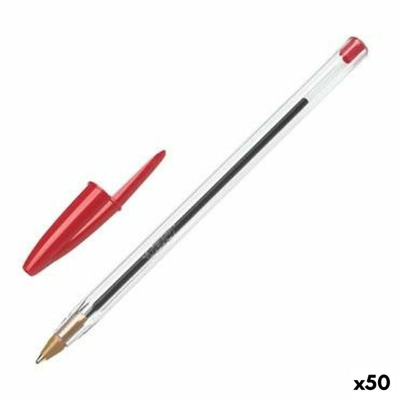 Bolígrafo Bic Cristal Original Rojo 0,32 mm (50 Unidades)