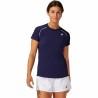 Camiseta de Manga Corta Mujer Asics Court Piping Azul