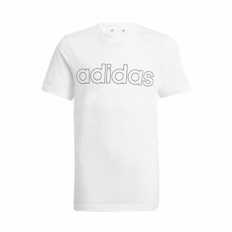 Camiseta de Manga Corta Infantil Adidas Essentials Blanco