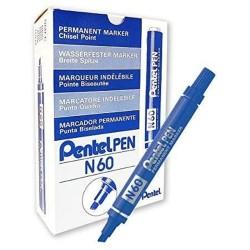 Rotulador permanente Pentel N60 Azul 12 Piezas